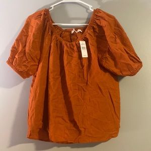 Medium orange loft blouse nwt